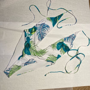 Women's SHEIN Swimsuit M White Green